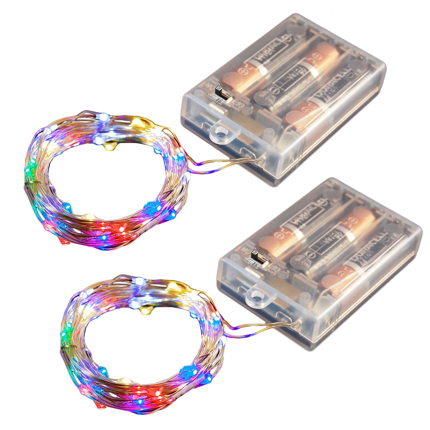 Battery Operated LED Fairy String Lights - Set of 2 - Multicolor