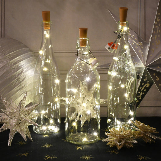 Battery-Operated Wine Cork with Fairy String Lights - Set of 6