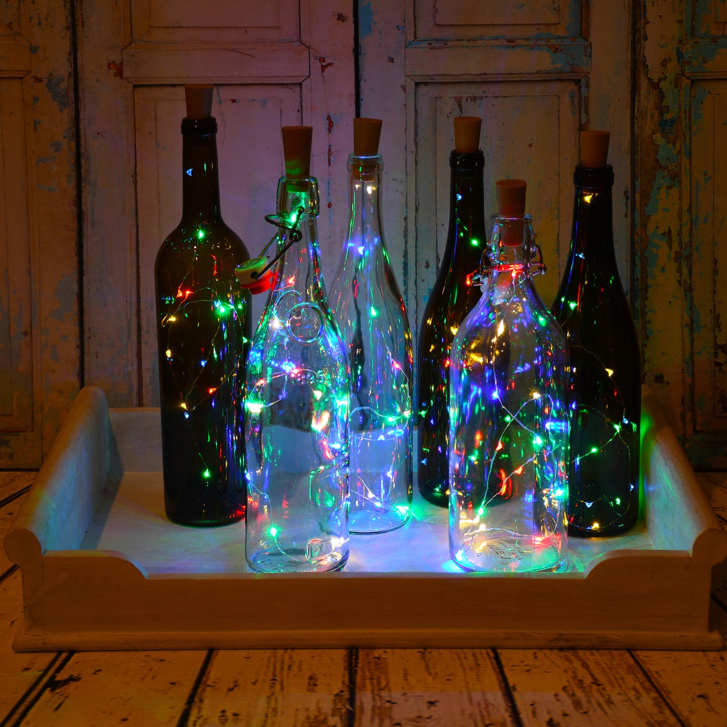 Battery-Operated Wine Cork with Fairy String Lights - Set of 6