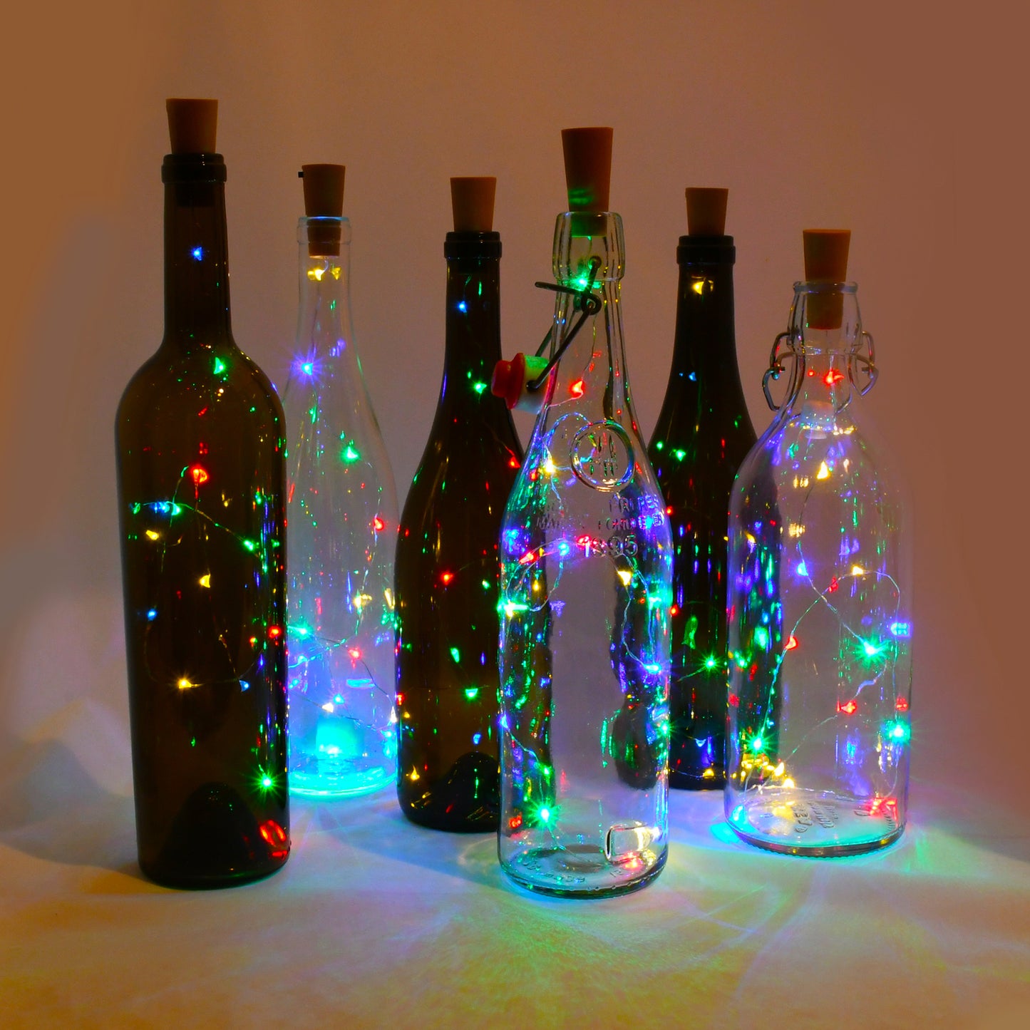 Battery-Operated Wine Cork with Fairy String Lights - Set of 6