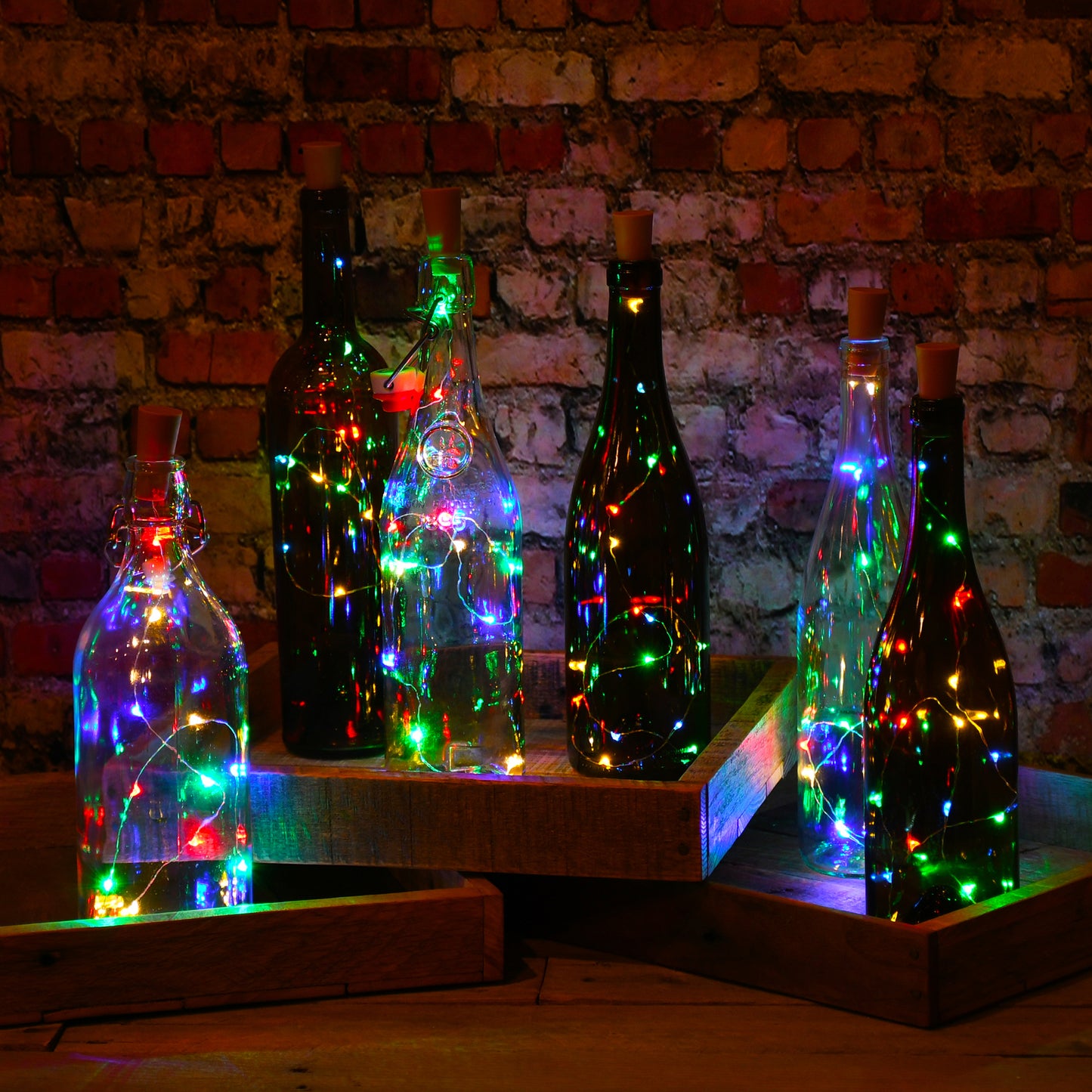 Battery-Operated Wine Cork with Fairy String Lights - Set of 6