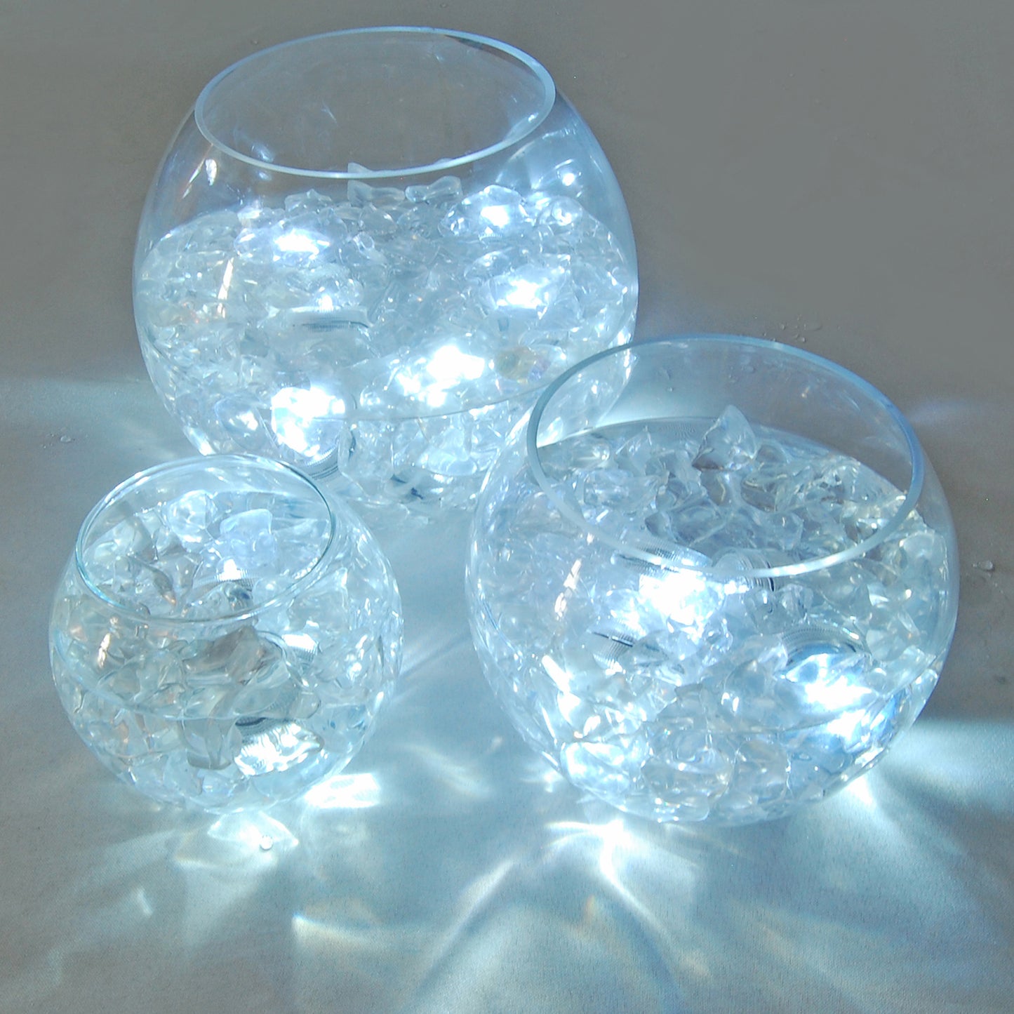 Submersible Battery Operated LED Lights - Set of 12 - White