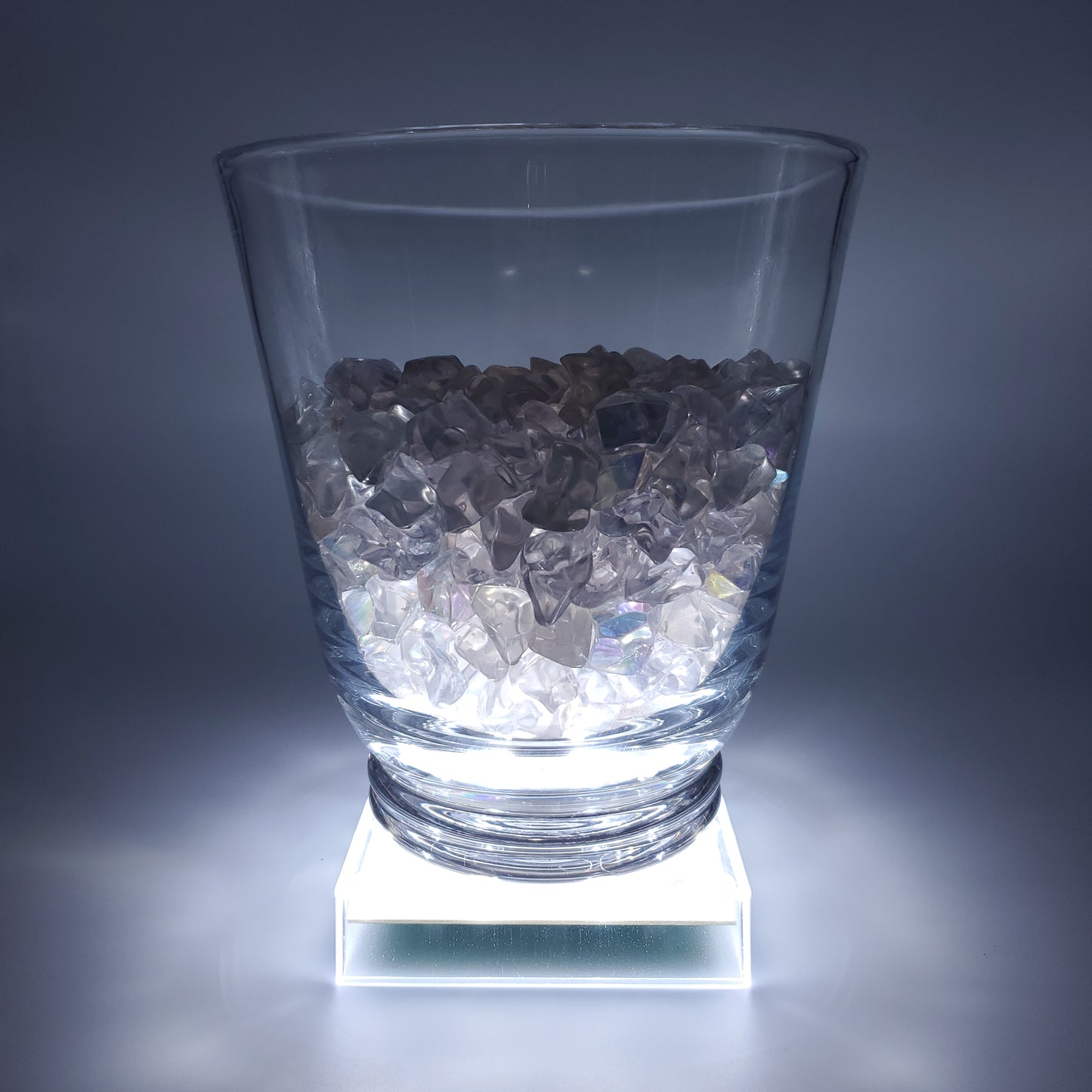 Battery Operated Cool White LED Base Light - Square