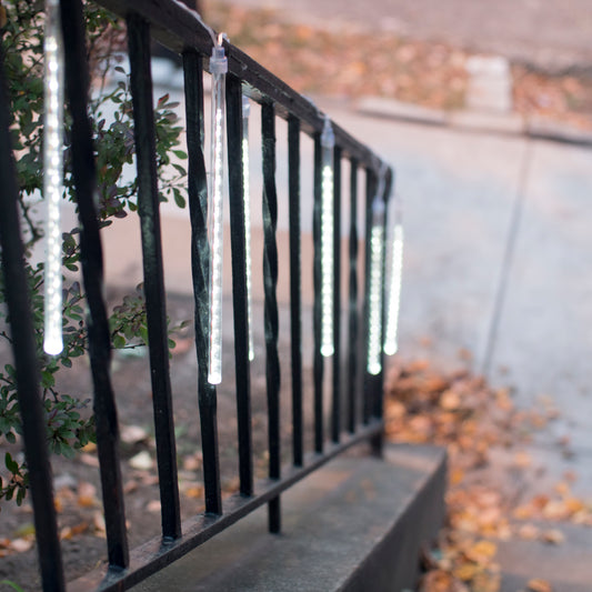 Solar-Powered LED Meteor Lights with 8 Light Tubes
