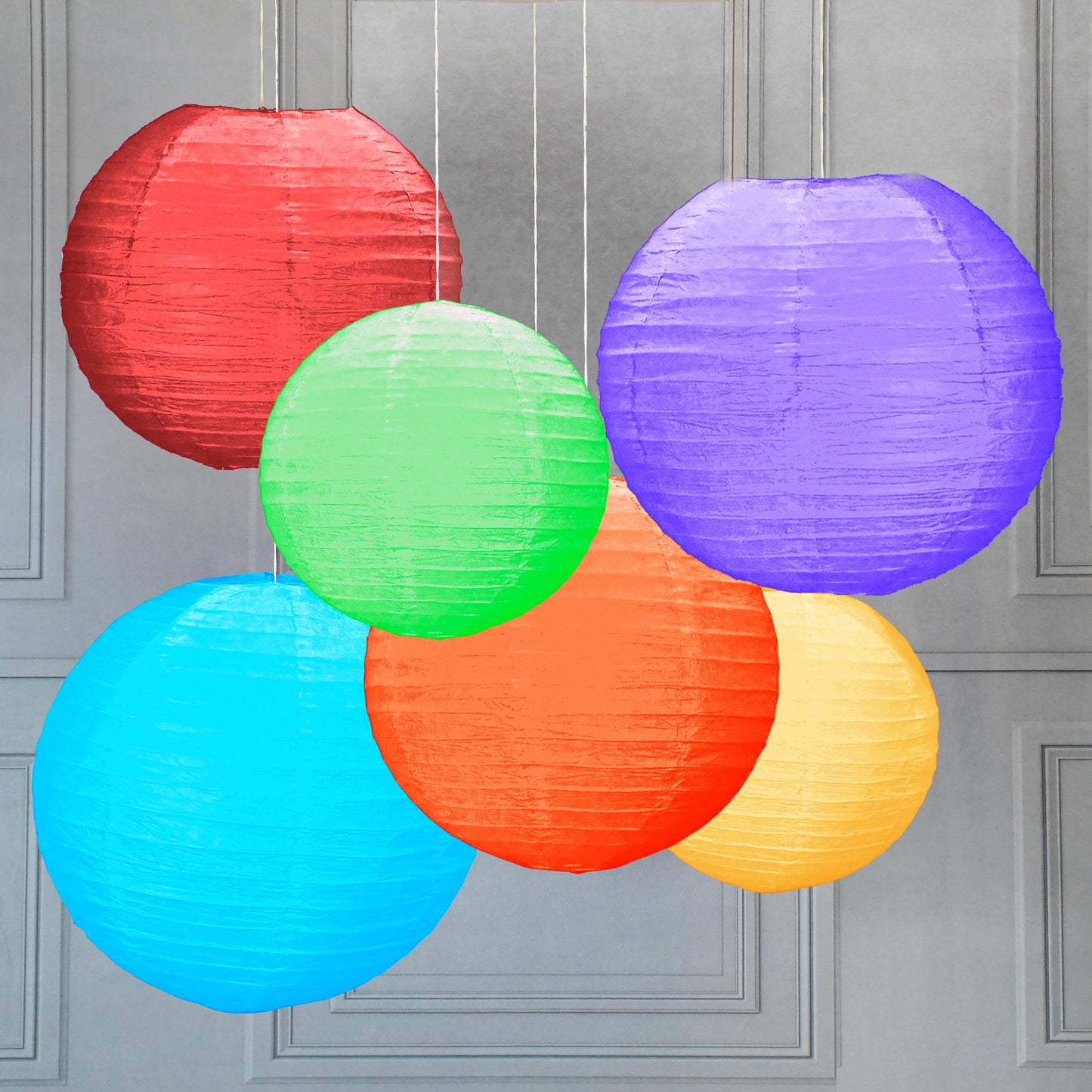 Multi-Size Paper Lanterns - Set of 6