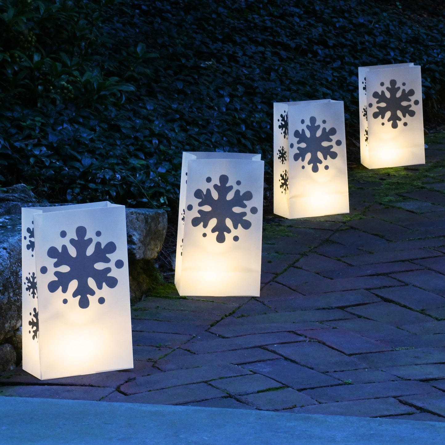 Battery-Operated Luminaria Kit with Timer - Set of Six