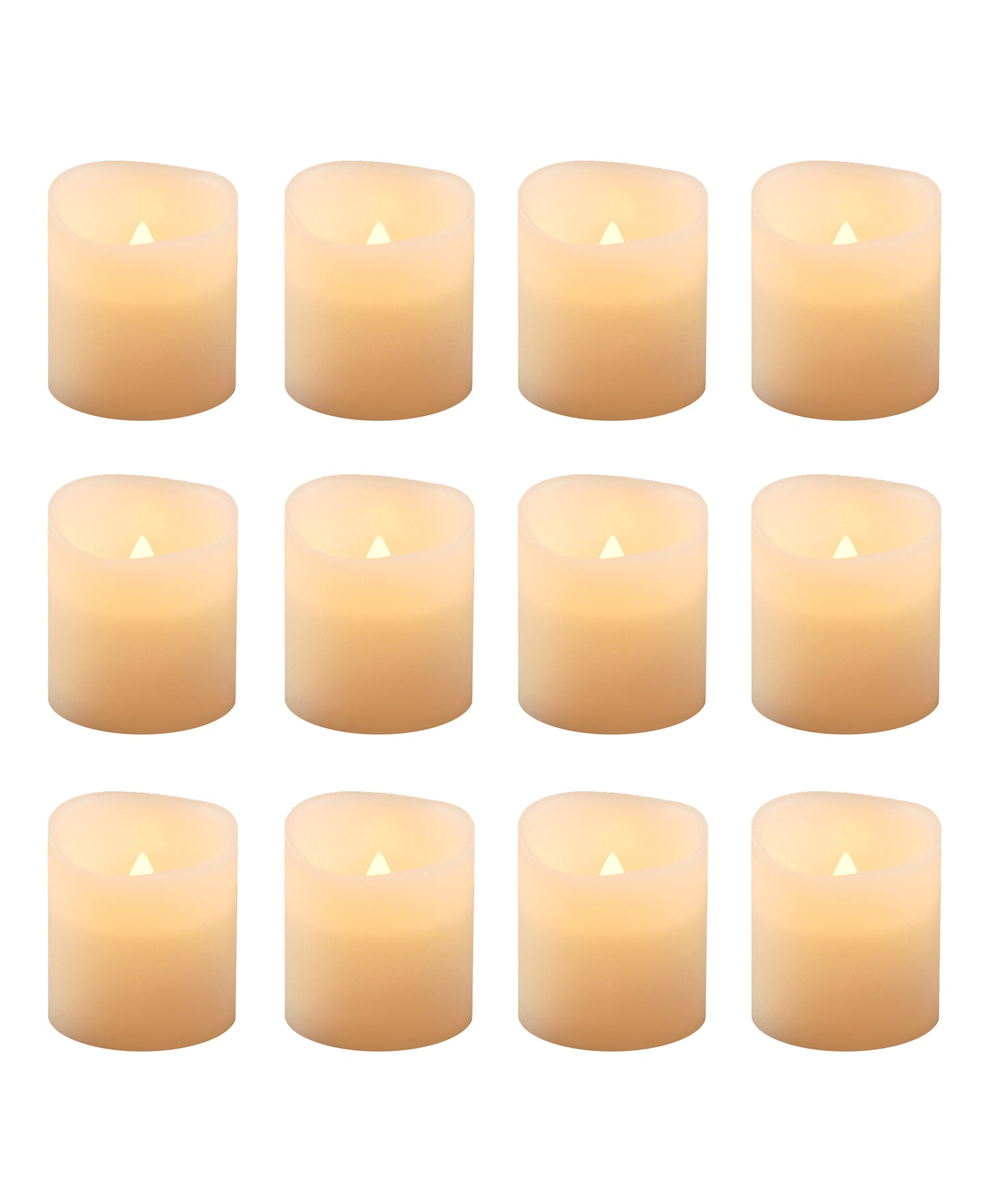 Battery-Operated LED Votive Candles - Set of 12