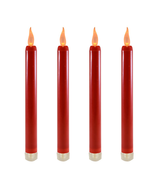 Battery-Operated Taper Candles - Set of 4