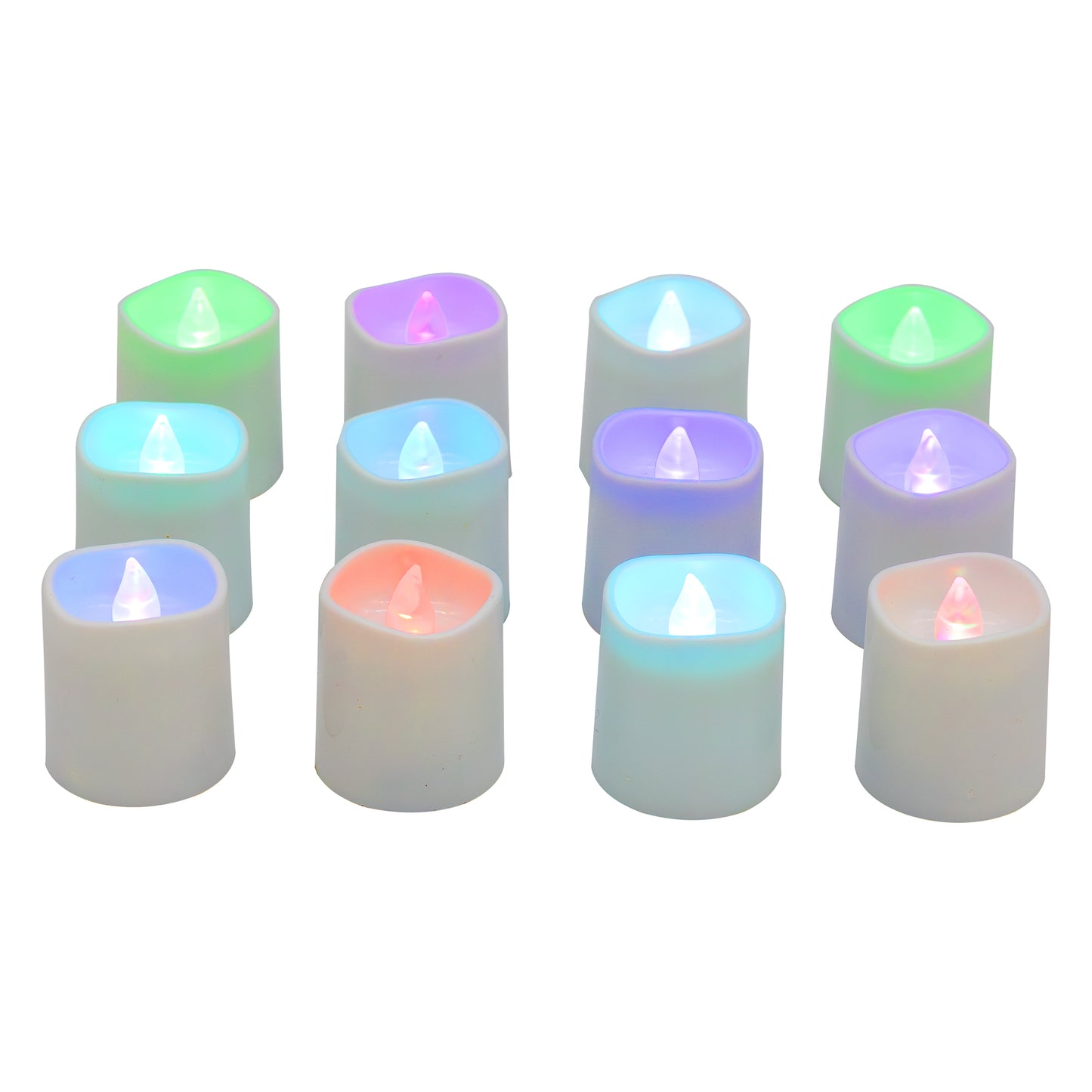 Battery-Operated LED Votive Candles - Set of 12