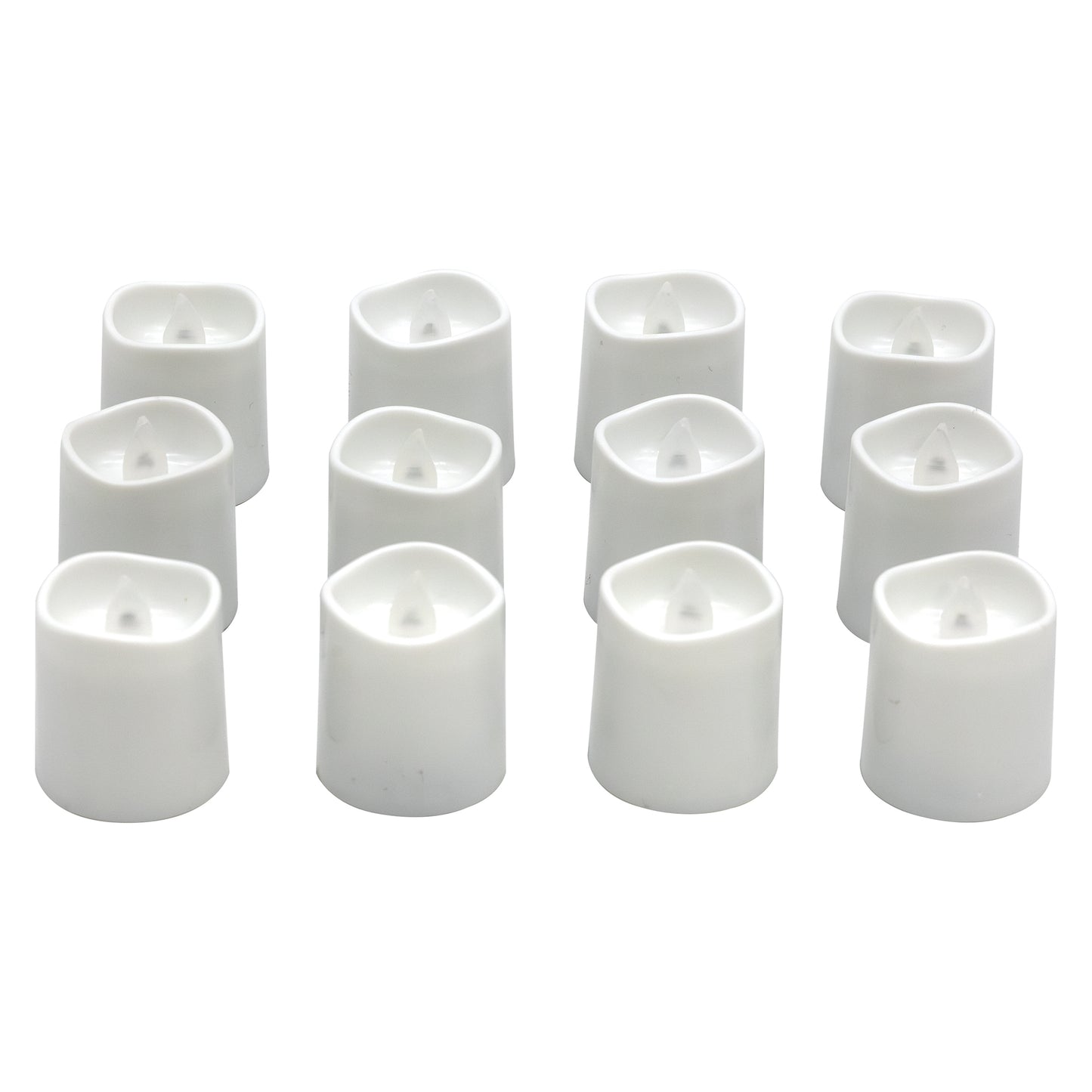 Battery-Operated LED Votive Candles - Set of 12