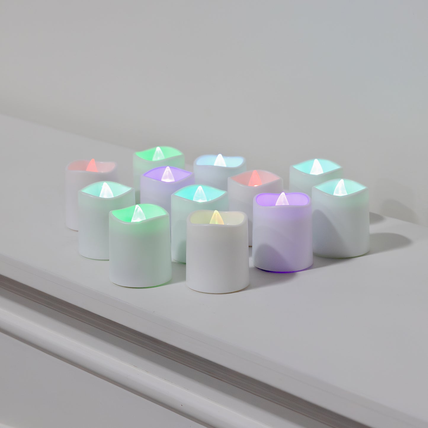 Battery-Operated LED Votive Candles - Set of 12
