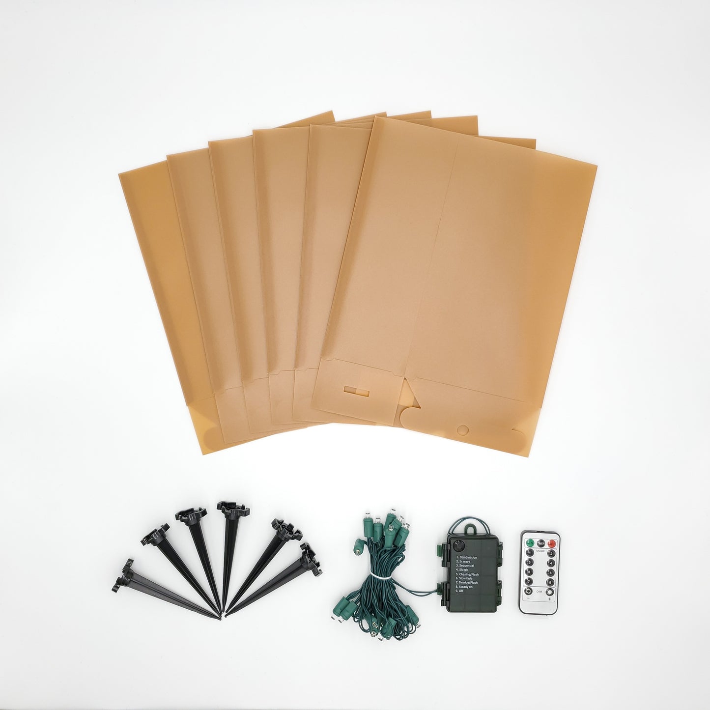 Remote-Controlled Battery-Operated LED Luminaria Kit - Set of 6