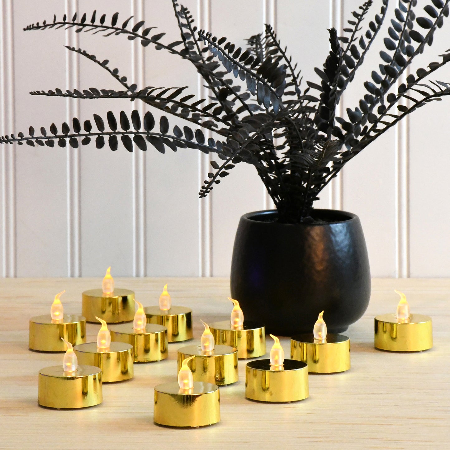 Battery-Operated LED Tea Lights - Set of 12