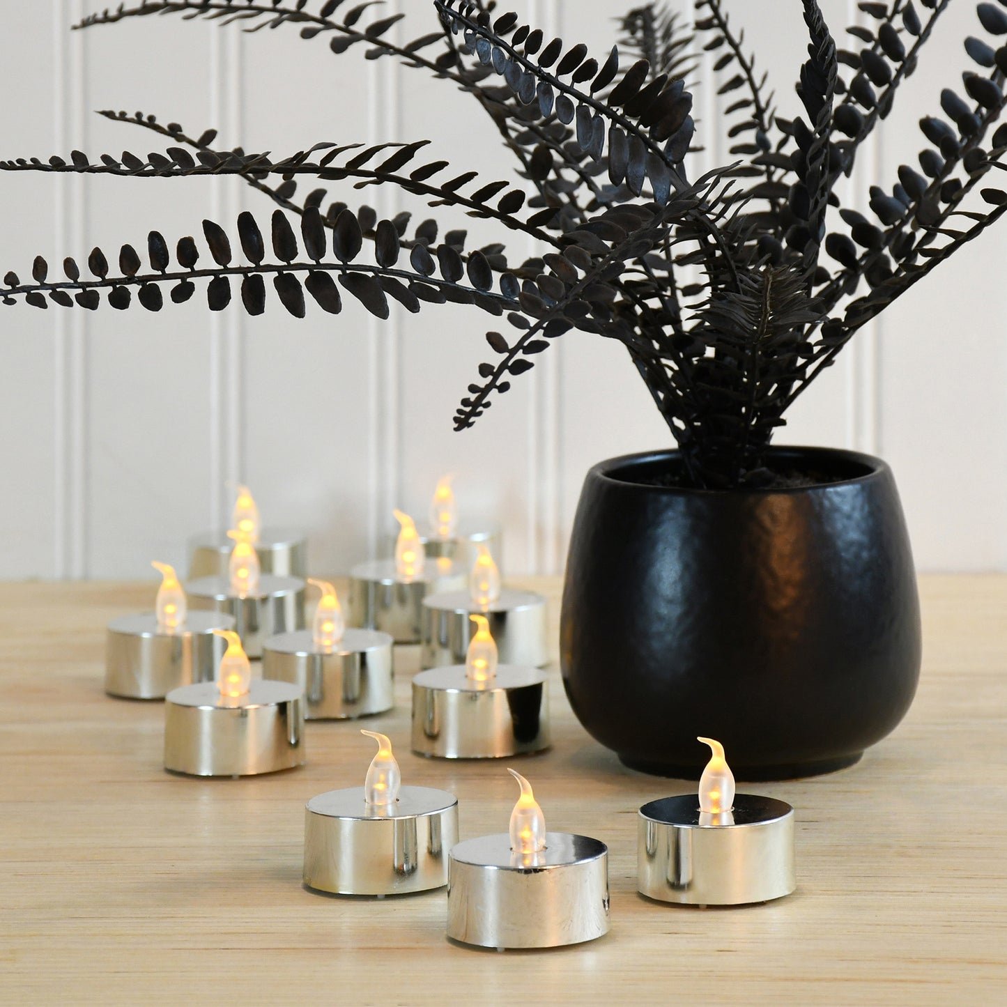 Battery-Operated LED Tea Lights - Set of 12