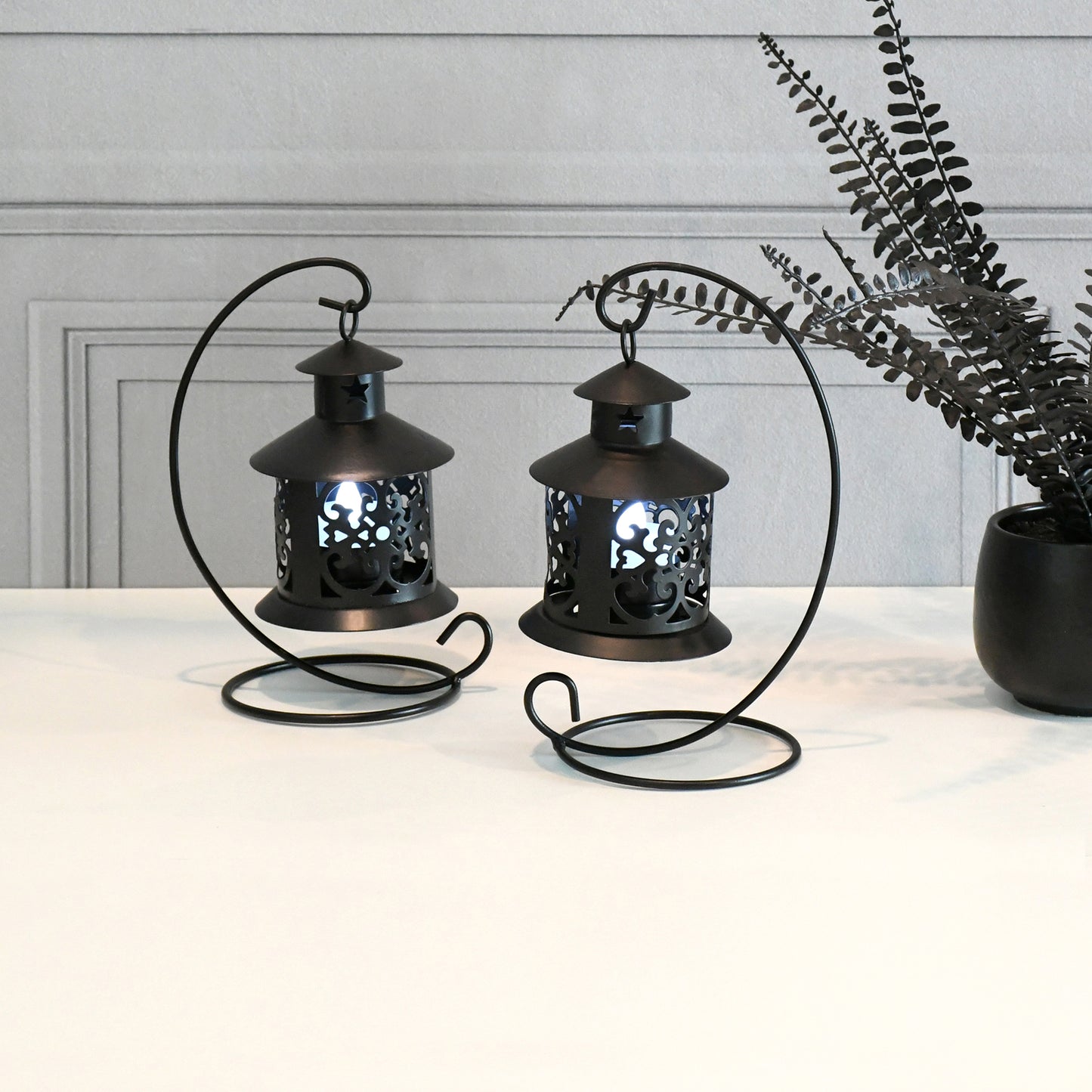 Metal Candleholders - Set of 2