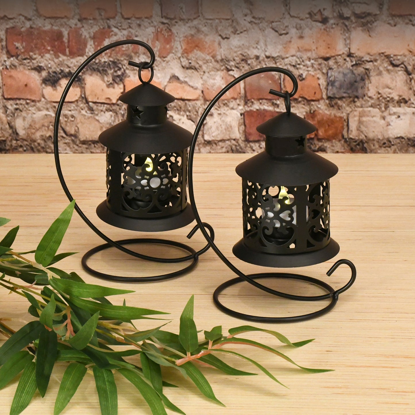 Metal Candleholders - Set of 2