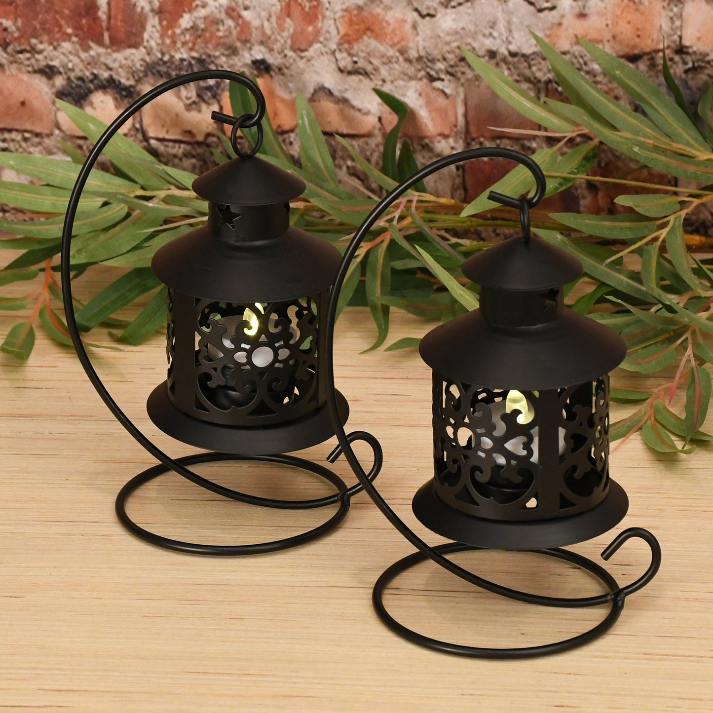 Metal Candleholders - Set of 2