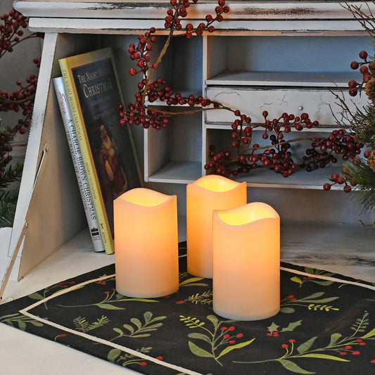 Battery-Operated LED Pillar Candles