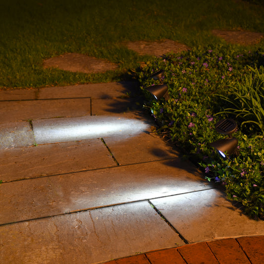 Solar-Powered Black Spotlights - Set of 2