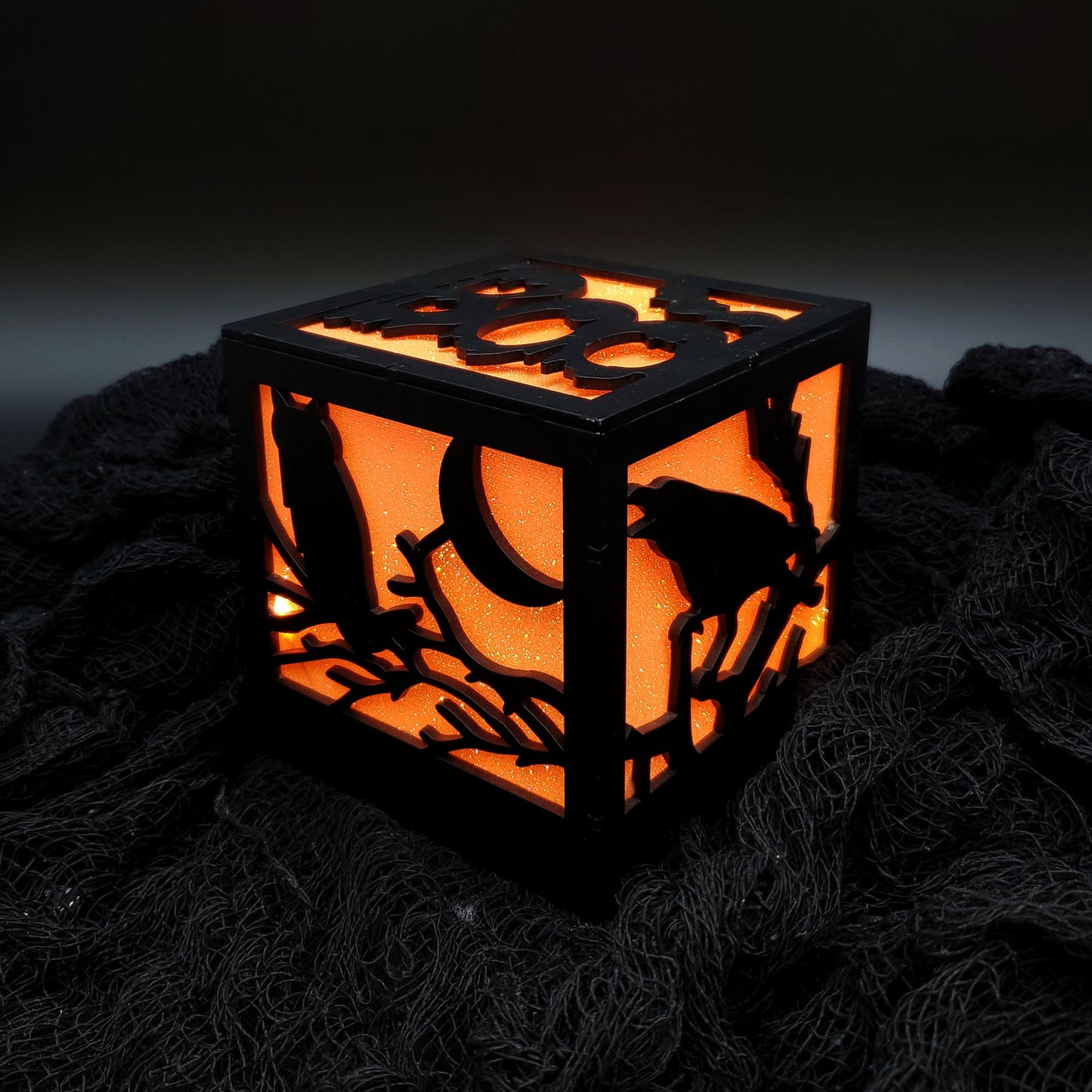 Battery-Operated Lighted Halloween Box