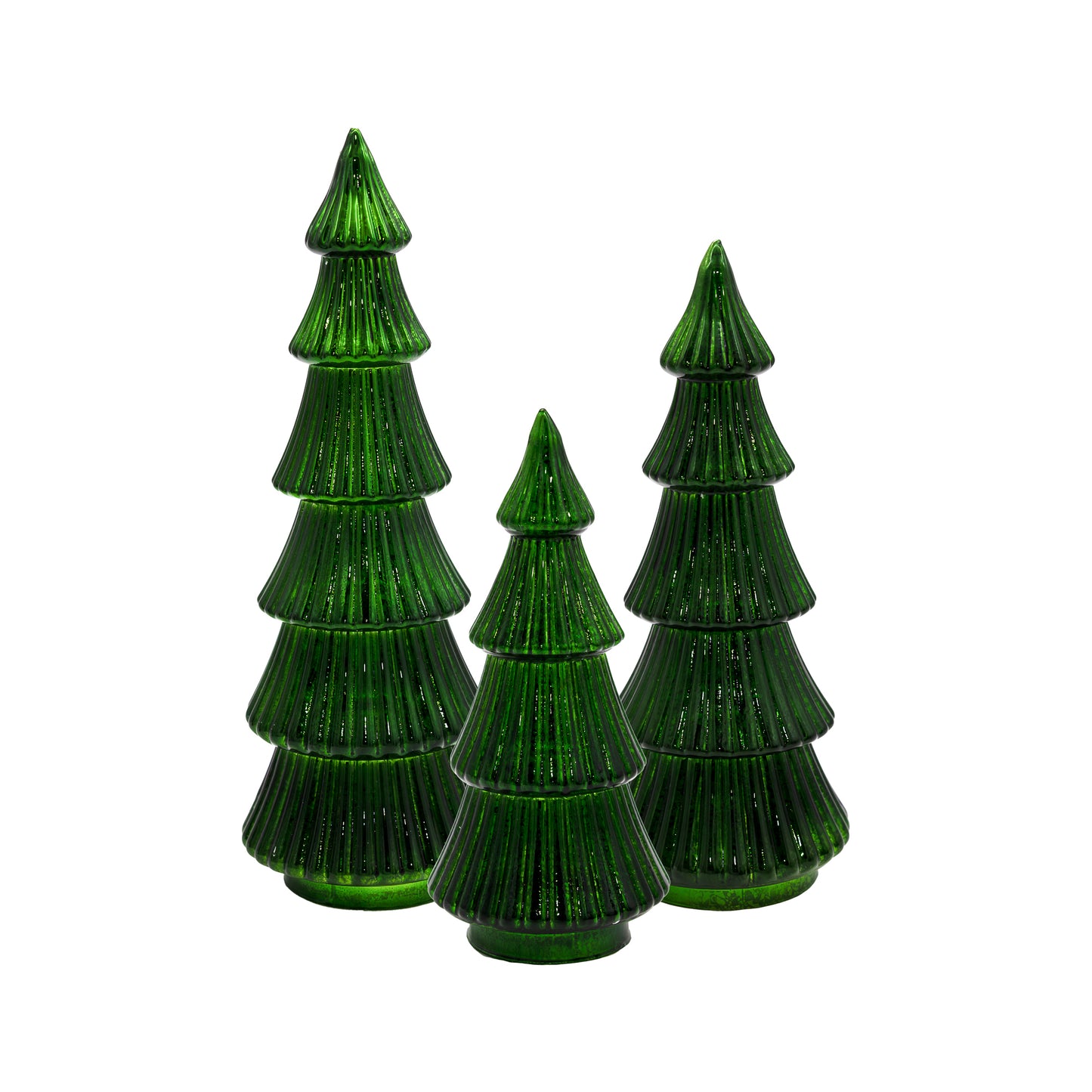 Battery-Operated Tabletop Christmas Trees - Set of 3