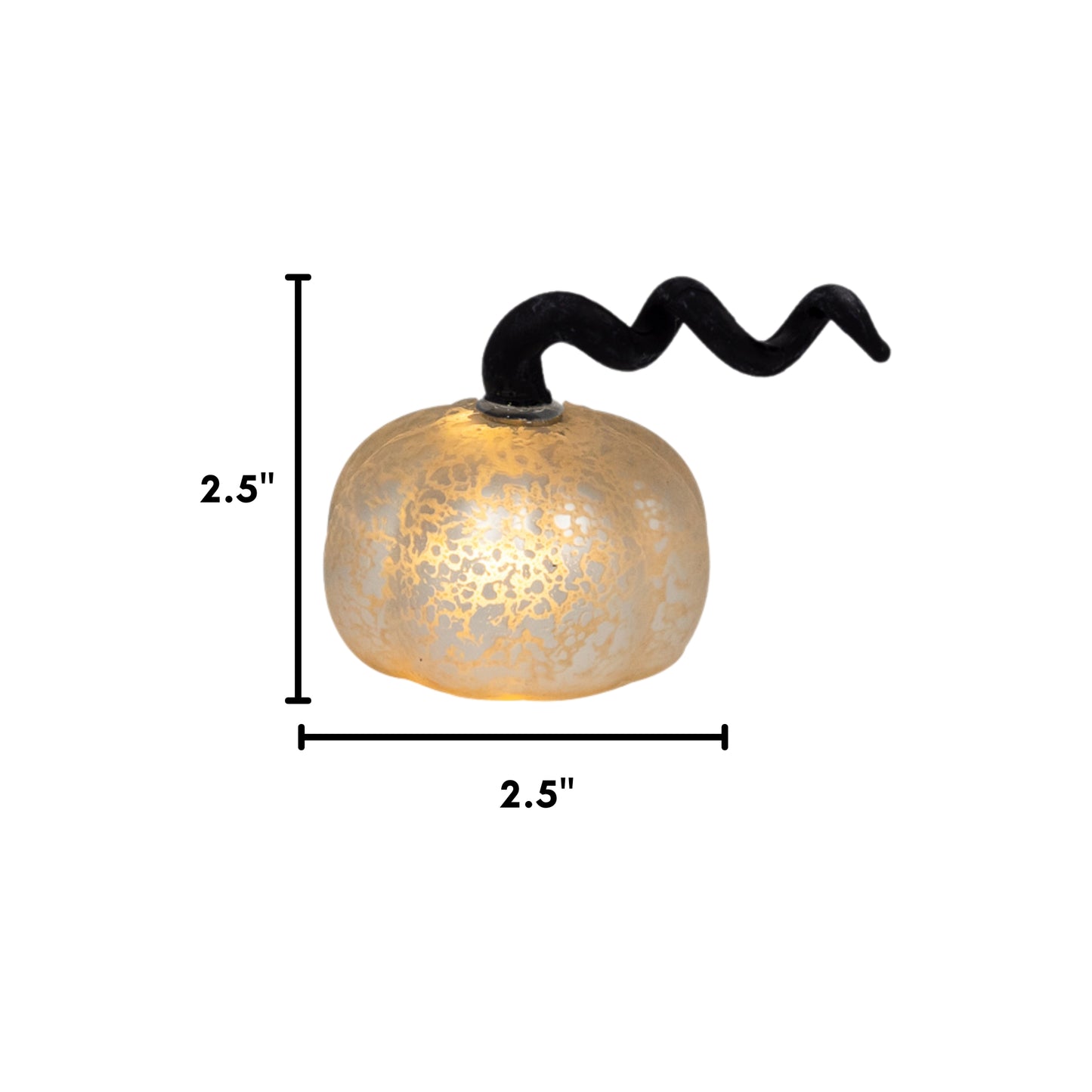 Battery-Operated Mercury Glass Pumpkins - Set of 6