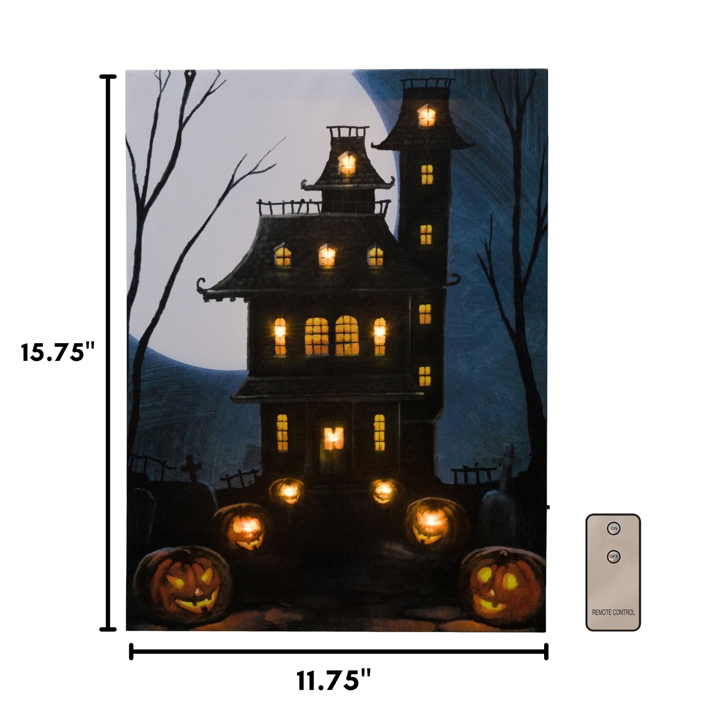 Battery-Operated Lighted Wall Art - Haunted Mansion
