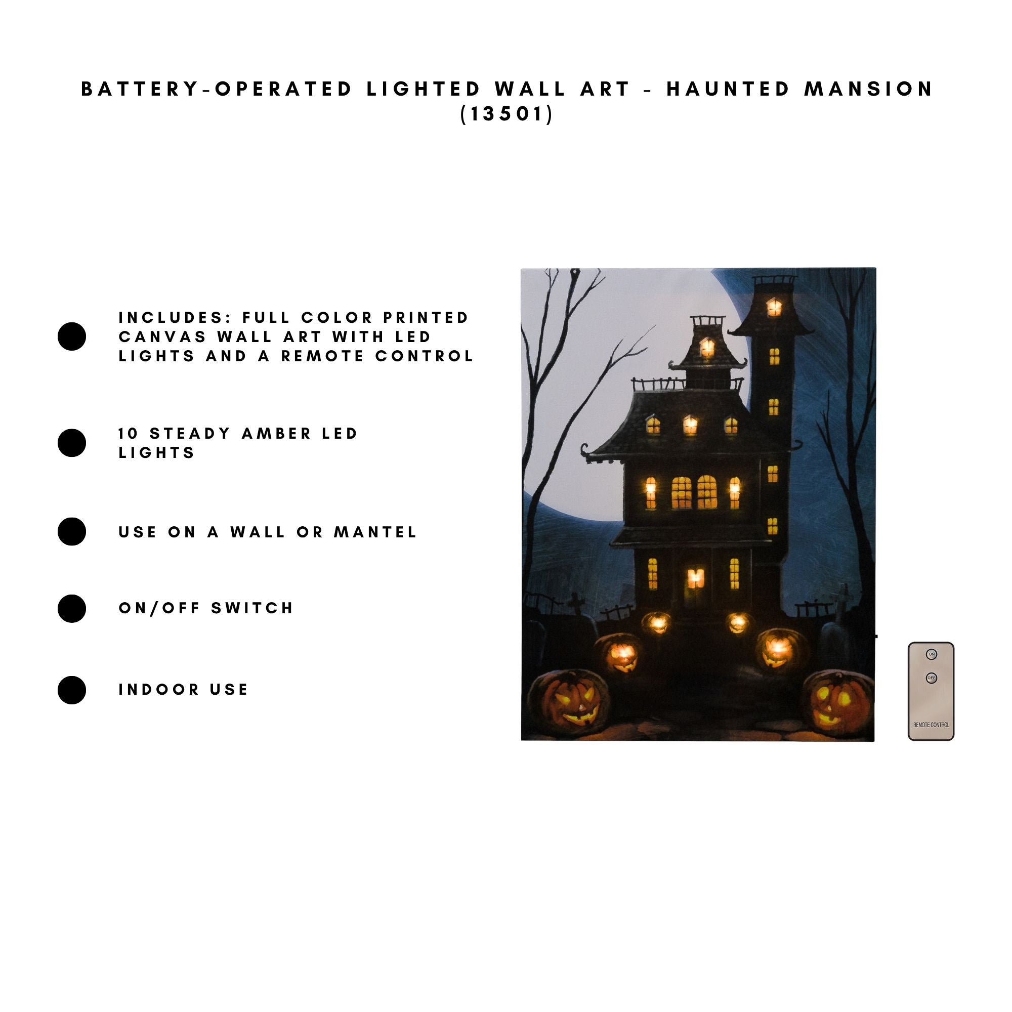 Battery-Operated Lighted Wall Art - Haunted Mansion – LumaBase