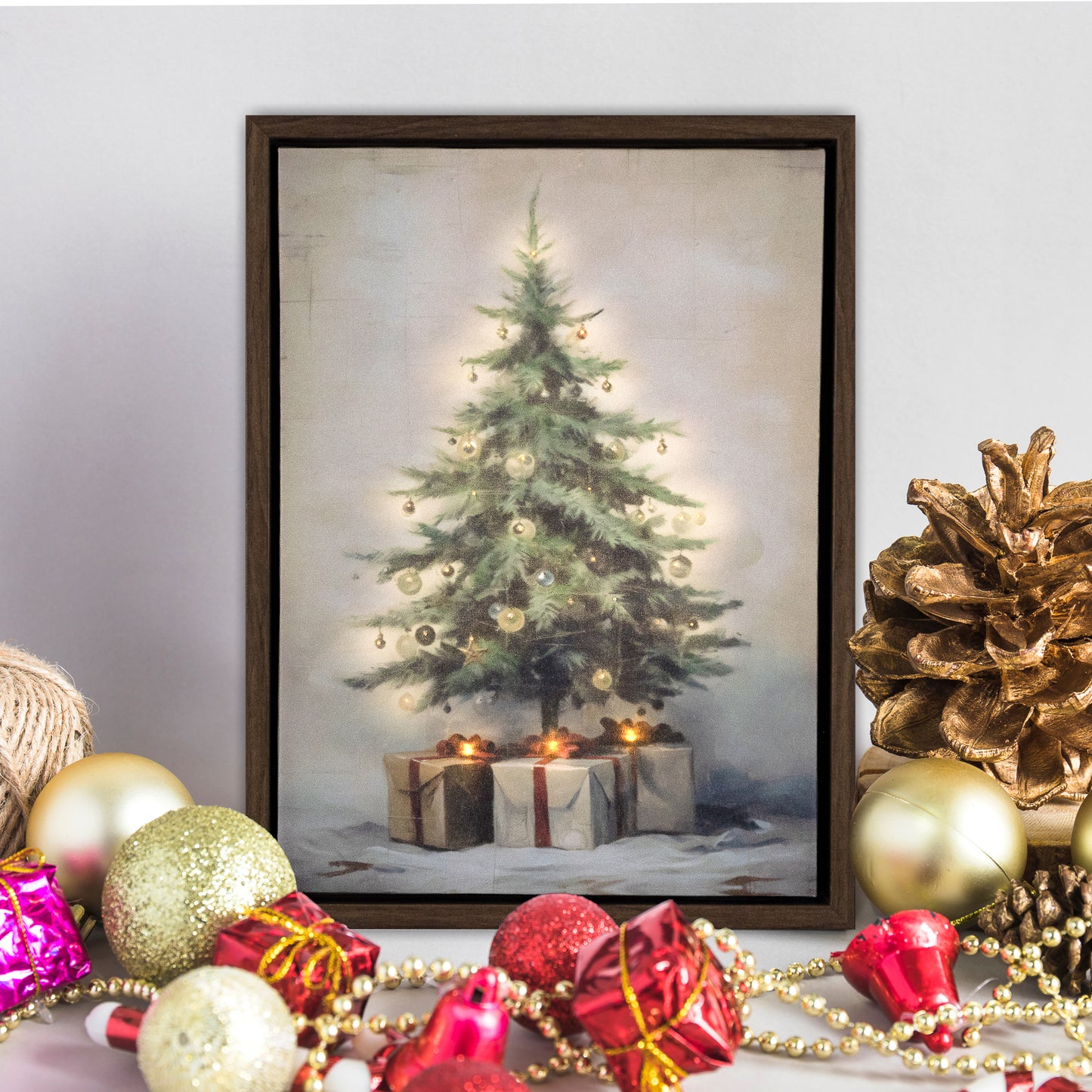 Battery Operated Lighted Wall Art - Old Time Christmas