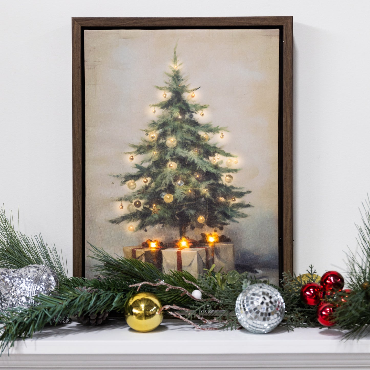 Battery Operated Lighted Wall Art - Old Time Christmas