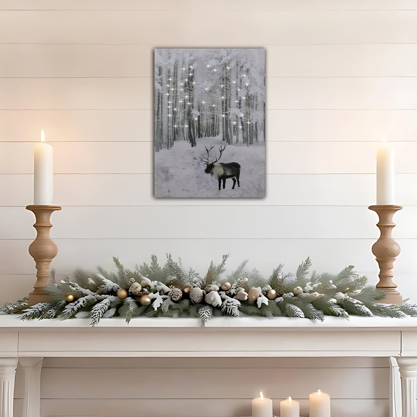 Battery-Operated Lighted Wall Art - Still Winter Night