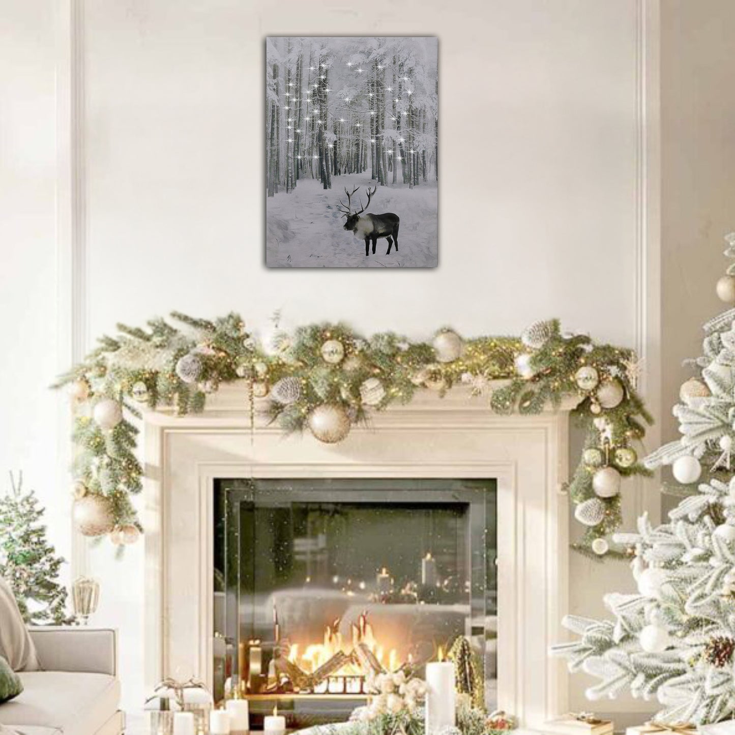 Battery-Operated Lighted Wall Art - Still Winter Night
