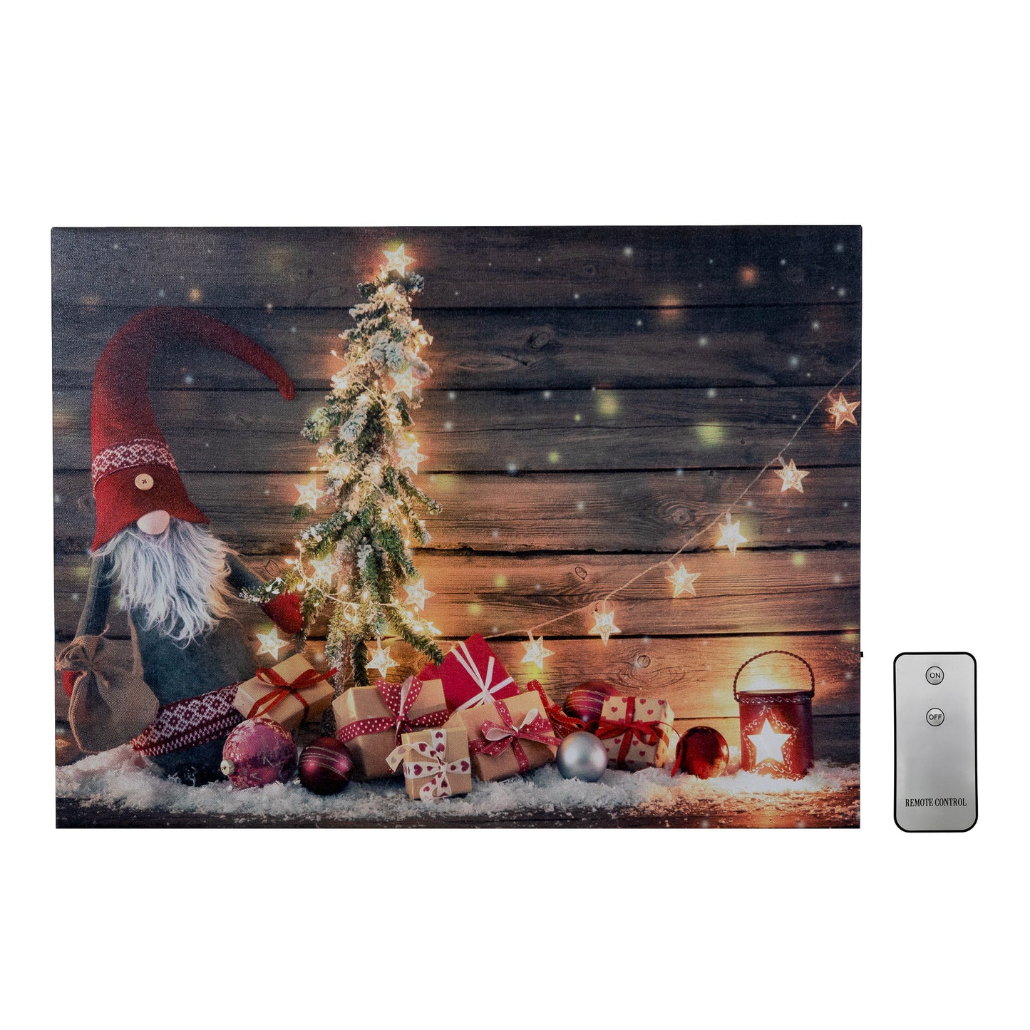 Battery Operated Lighted Wall Art - Gnome for the Holidays