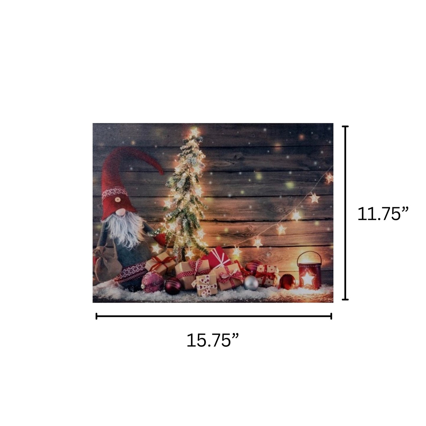 Battery Operated Lighted Wall Art - Gnome for the Holidays
