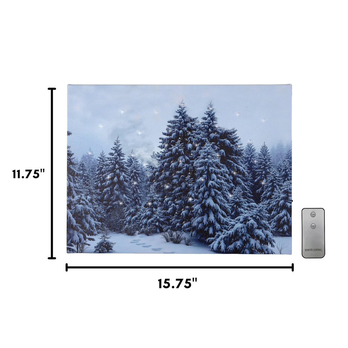 Battery-Operated Lighted Wall Art - Snowy Pines