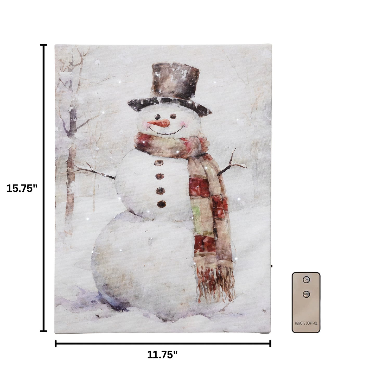 Battery-Operated Lighted Wall Art - Snowman