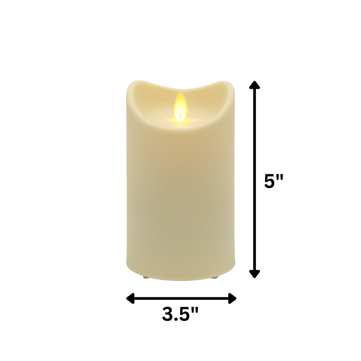 Weather-Resistant LED Candle with Flickering Flame