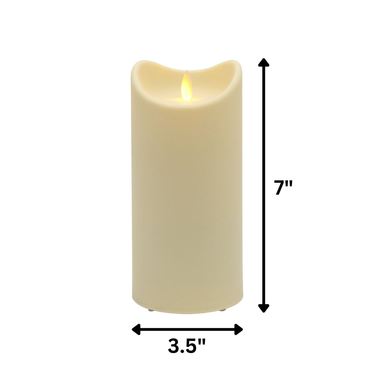 Weather-Resistant LED Candle with Flickering Flame