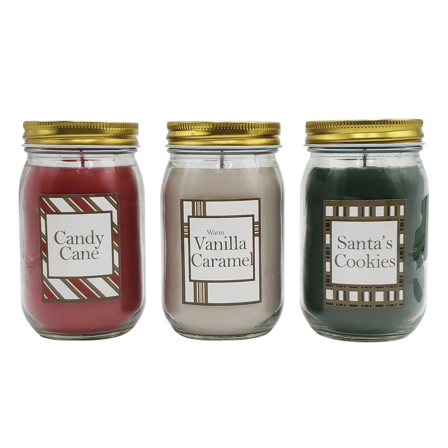 LumaBase Scented Wax Candles, Holiday Sweets Collection - Set of 3