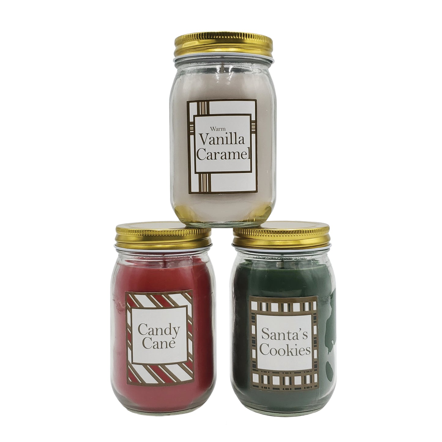 LumaBase Scented Wax Candles, Holiday Sweets Collection - Set of 3