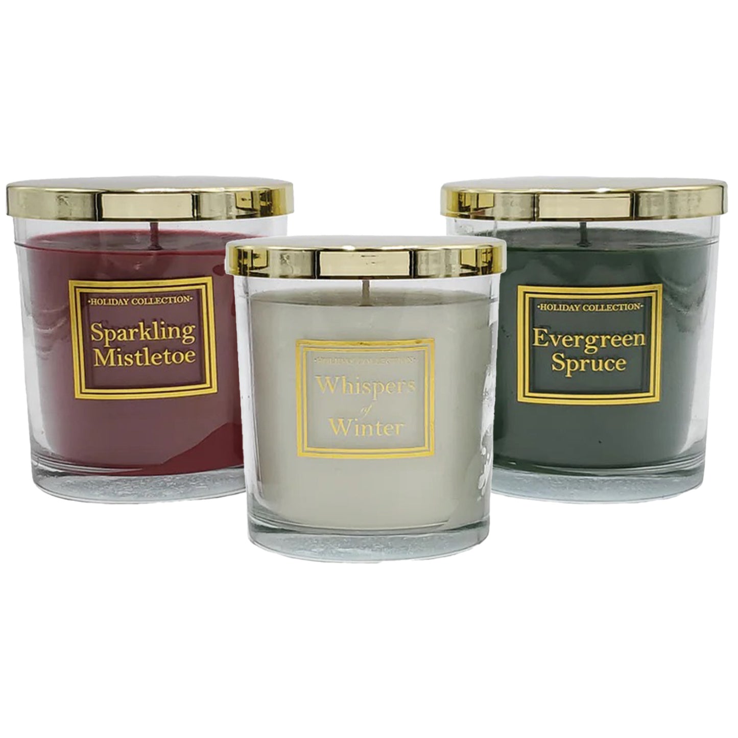 LumaBase Scented Wax Candles, Holiday Home Collection - Set of 3