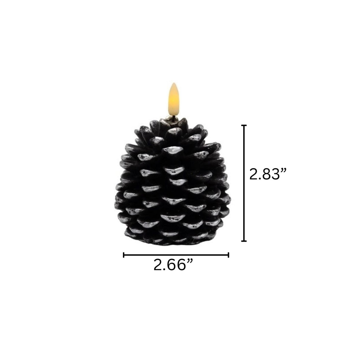 Battery-Operated Pinecone Candles - Set of 2