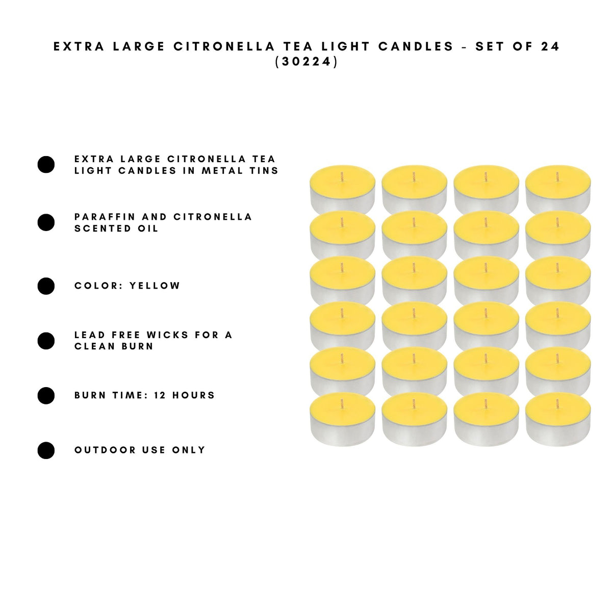 Extra-Large Tea Light Candles