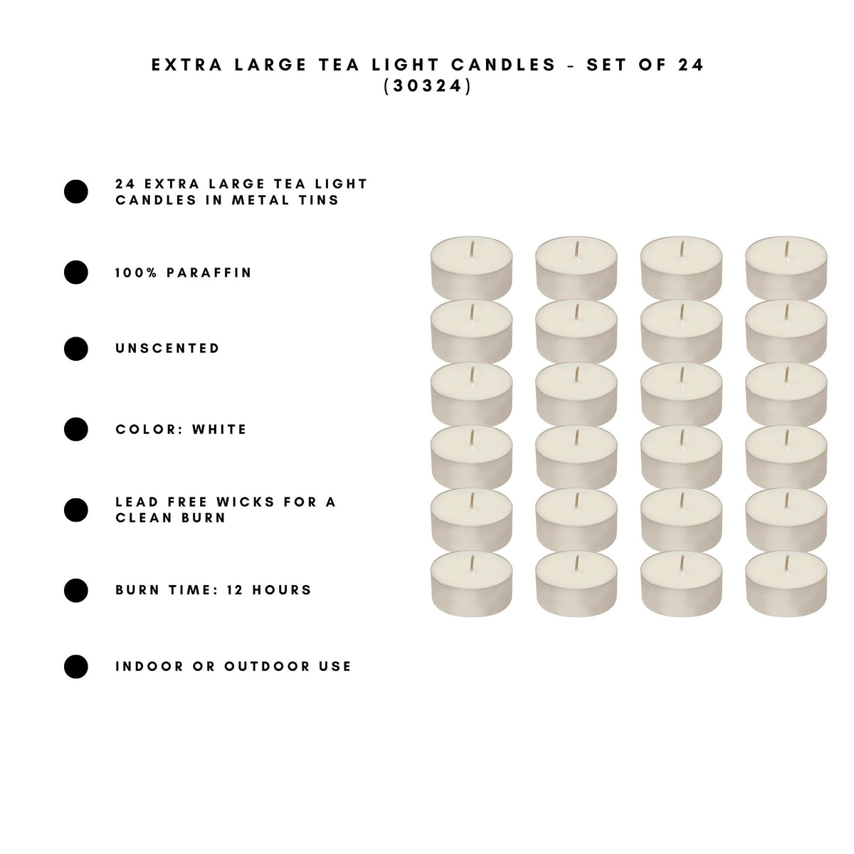 Extra-Large Tea Light Candles