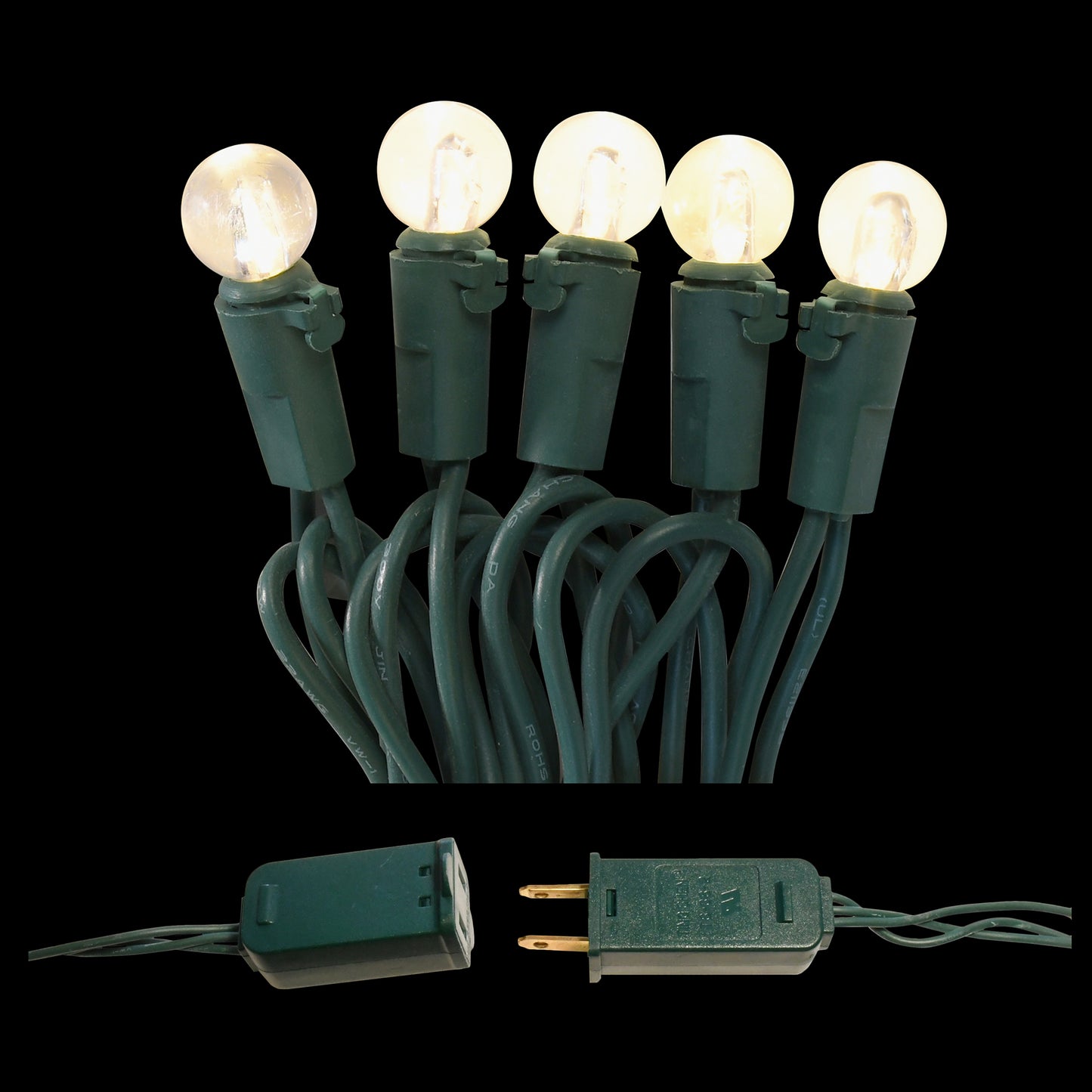 Electric String Lights - Plastic Globes - warm white