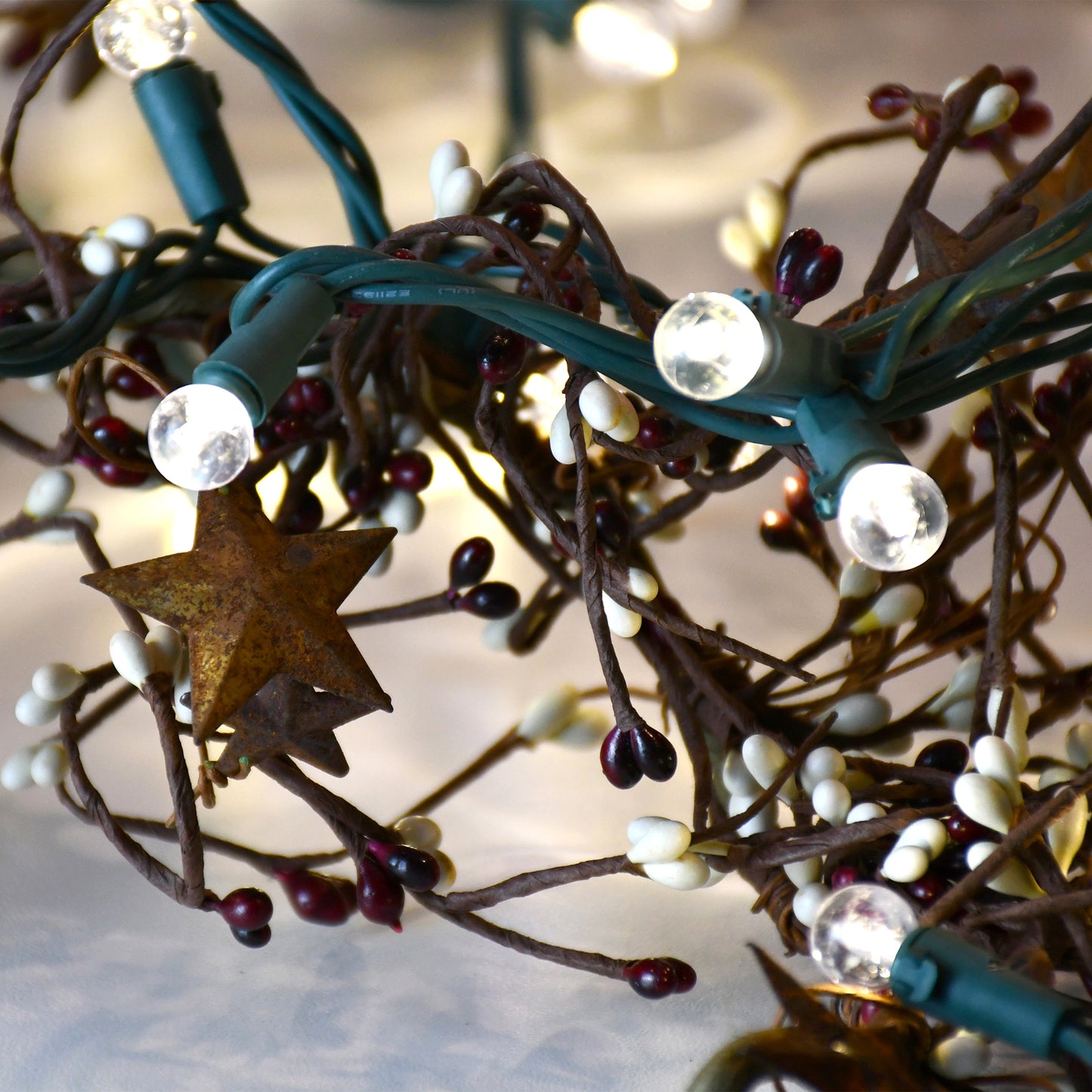 Electric String Lights - Plastic Globes - warm white
