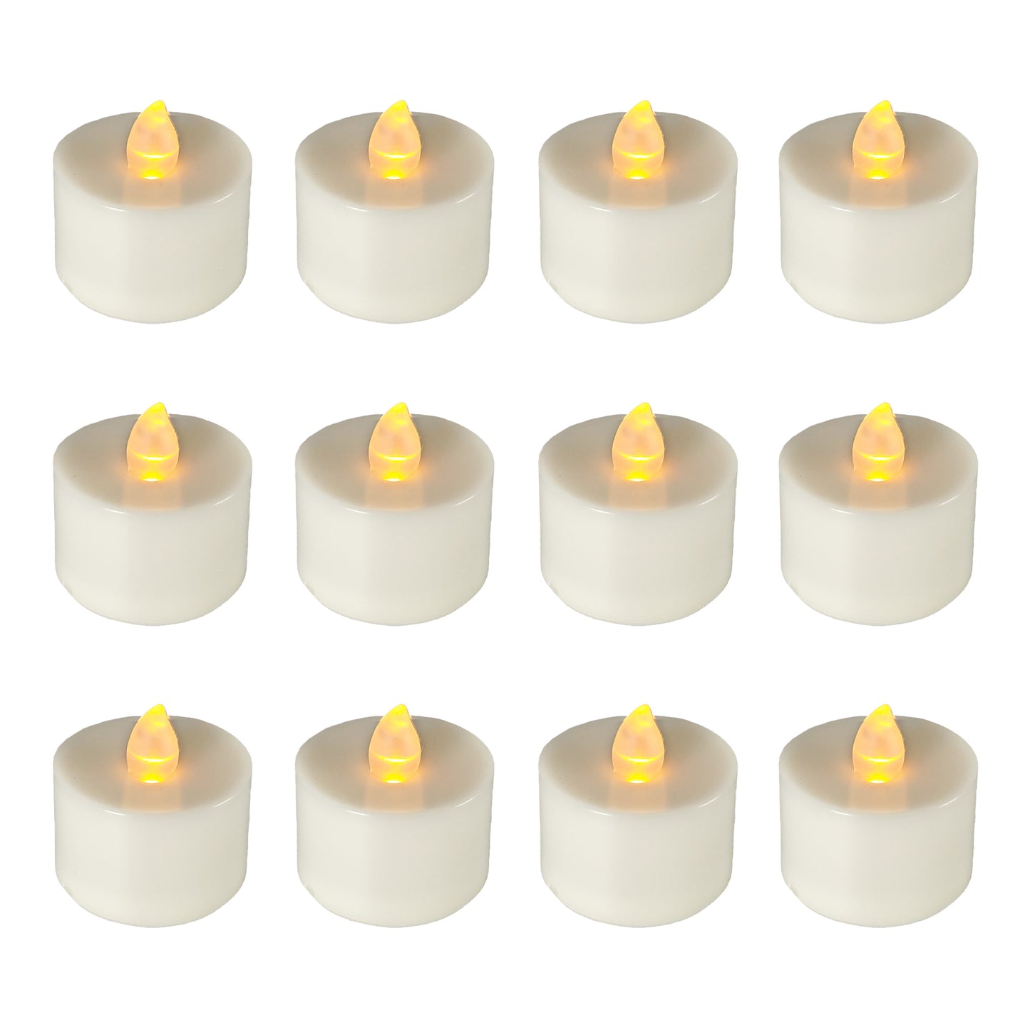 Battery-Operated Tea Light Candles - Set of 12