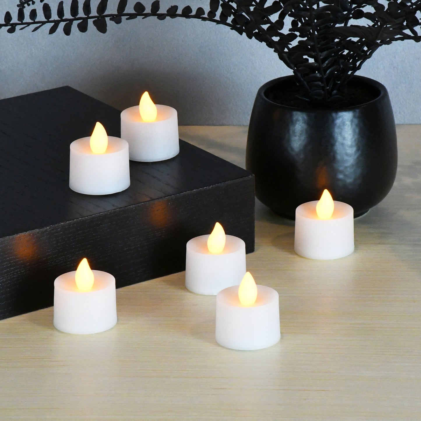 Battery-Operated Tea Light Candles - Set of 12