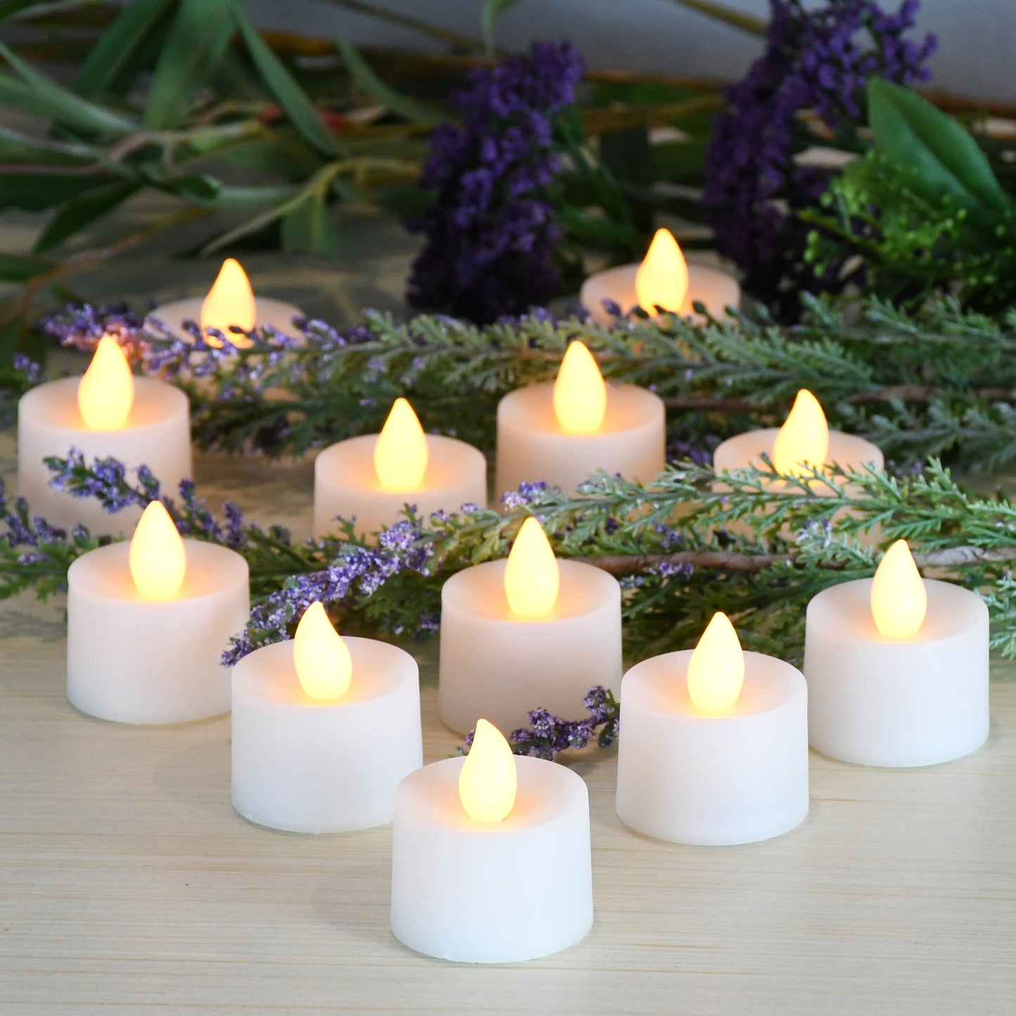 Battery-Operated Tea Light Candles - Set of 12