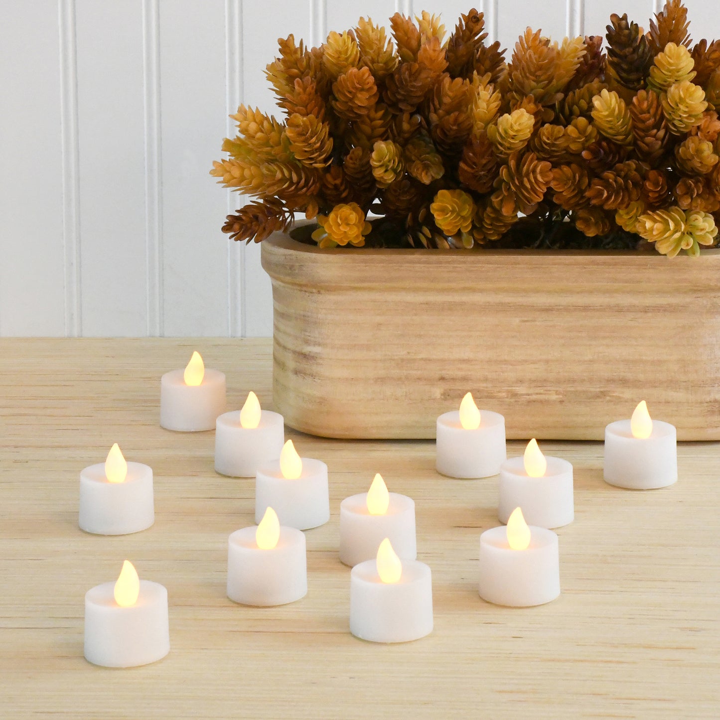 Battery-Operated Tea Light Candles - Set of 12